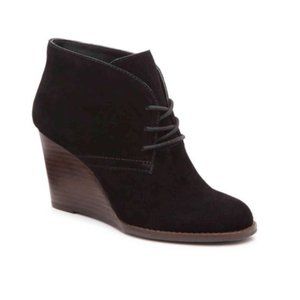 Lucky Brand Yamene Wedge Bootie Blk Suede